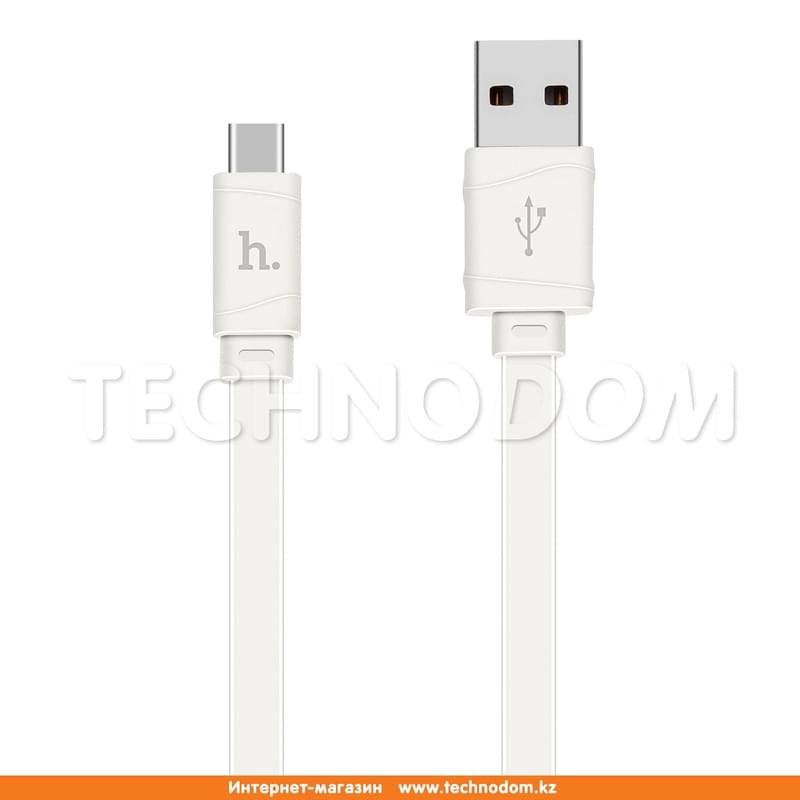 Кабель USB 2.0 - Type-С, X5, HOCO, 1м, Белый - фото #0