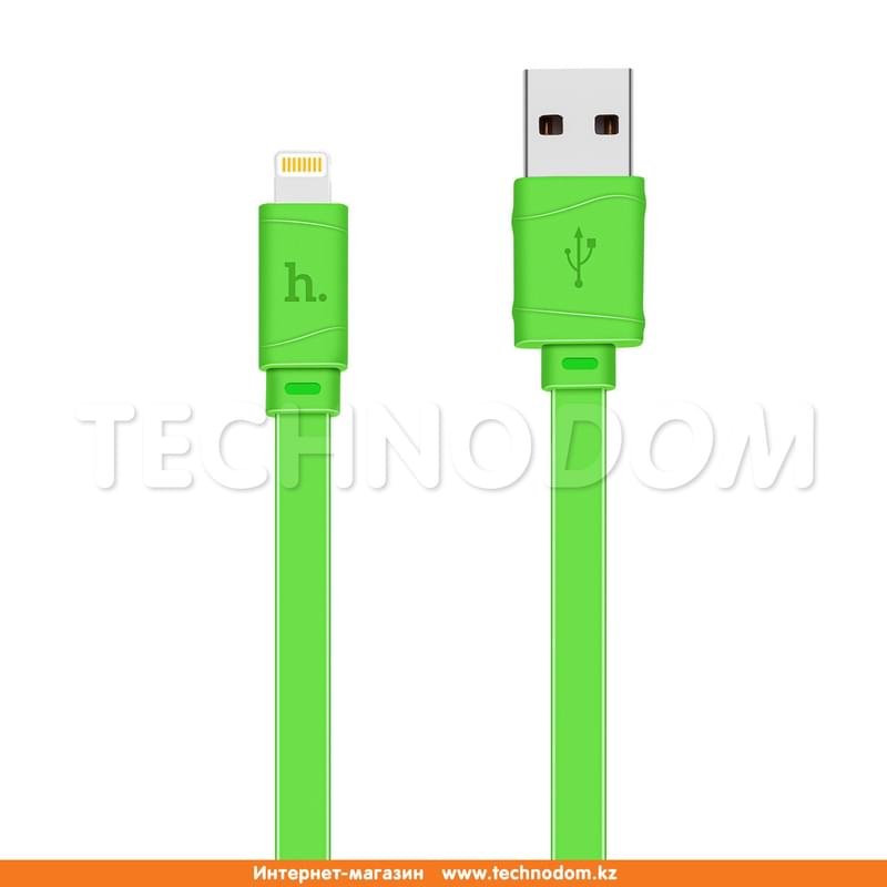 Кабель USB 2.0 - Lightning, X5, HOCO, 1м, Зеленый - фото #0