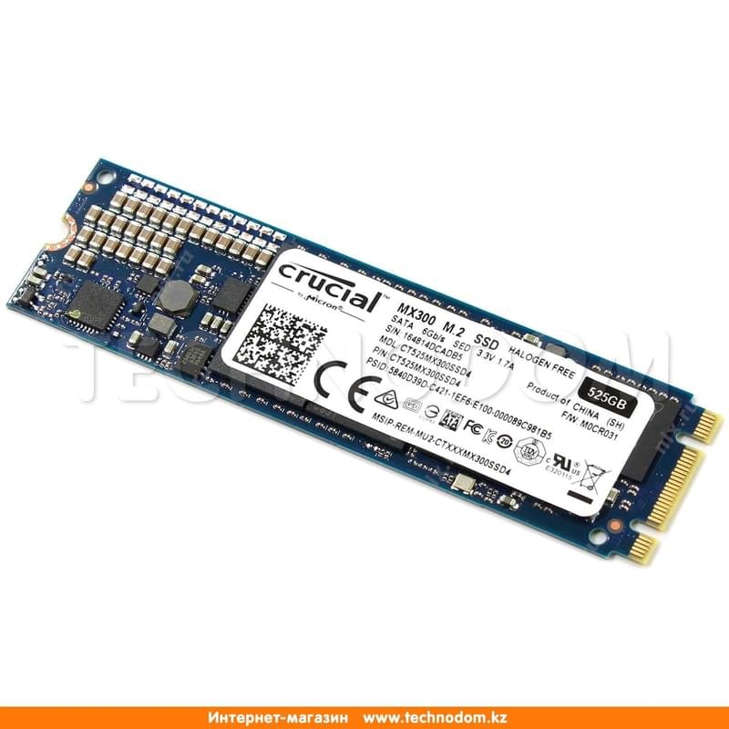 Внутренний SSD M.2" 525GB Crucial MX300, M.2 SATA 6Gb (CT525MX300SSD4) - фото #1