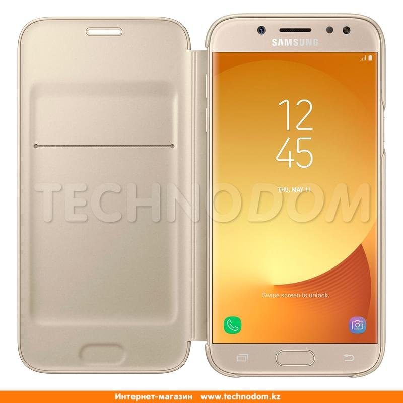 Чехол для Samsung Galaxy J5/J530 (2017), Wallet Cover, Gold (EF-WJ530CFEGRU) - фото #2