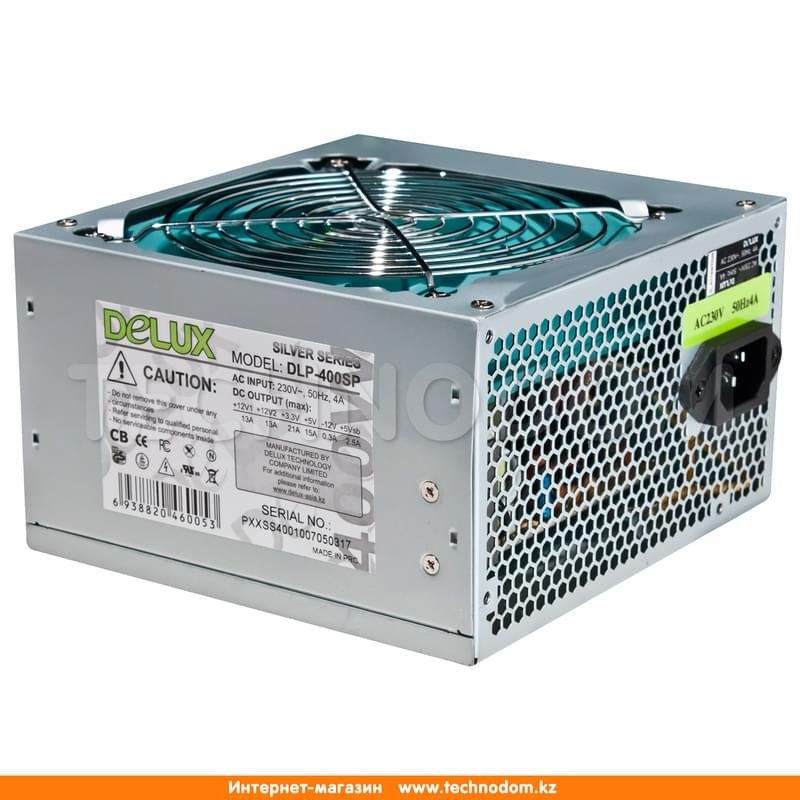 Блок Питания Delux ATX 400W (DLP-400SP) 3*Sata, 20+4pin, 1*6pin PCI-E, 4*Molex, 1*FDD - фото #1
