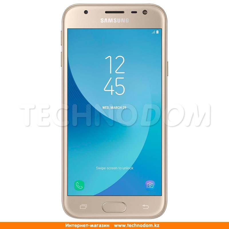 Смартфон Samsung Galaxy J3 2017 16GB Gold - фото #0