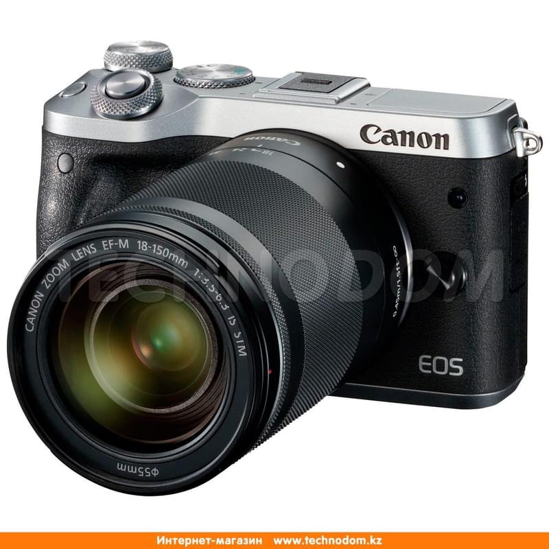 Беззеркальный фотоаппарат Canon EOS M6 EF 18-150 IS STM Silver - фото #0
