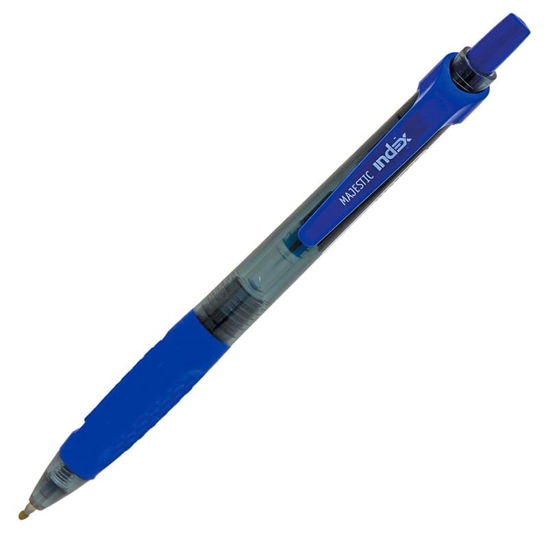 Ручка гелевая, синяя, 0.5 мм, автомат, MAJESTIC, INDEX - фото #0