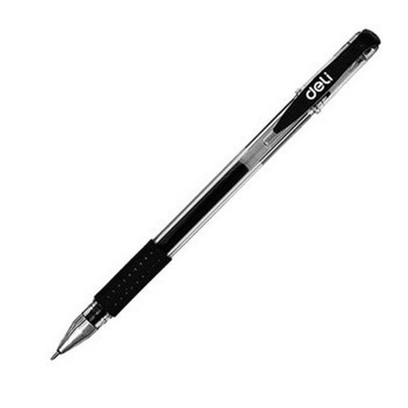 Ручка гелевая, чёрная, 0.5мм, DELI - фото #0