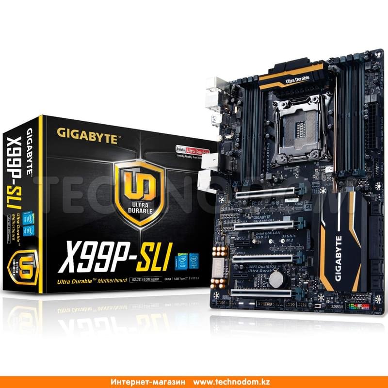 Материнская плата Gigabyte GA-X99P-SLI LGA2011-3 8DDR4 PCI-E 4x16 2x1 (DP) ATX - фото #1