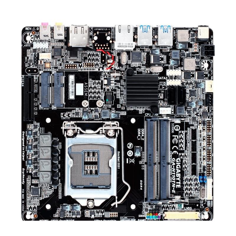 Материнская плата Gigabyte GA-H110TN-E LGA1151 2DDR4 PCI-E 1x4 (HDMI+DP) mITX - фото #0