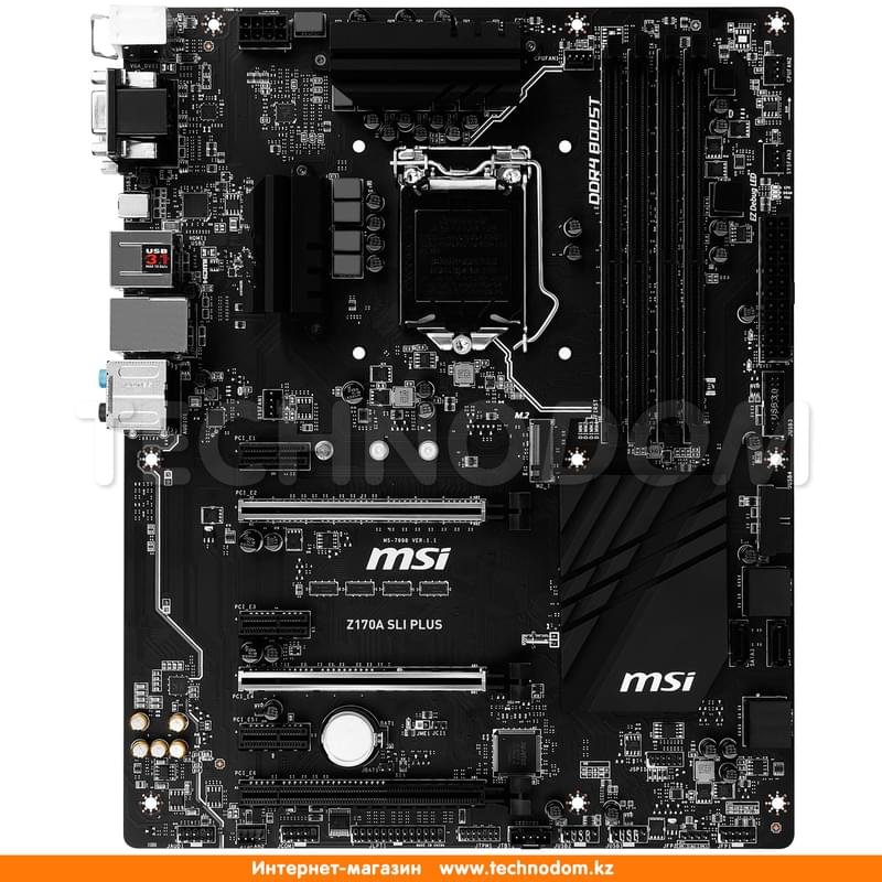 Материнская плата MSI Z170A SLI PLUS LGA1151 4DDR4 PCI-E 3x16 3x1 (HDMI+DVI-D+VGA) ATX - фото #0