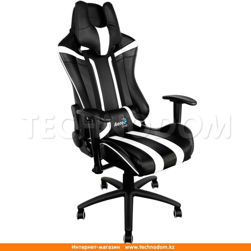Игровое компьютерное кресло Aerocool AC120BW, Кожзам,, Ш53*(Г57*(В132 см, Black/White, AC120BW - фото #2