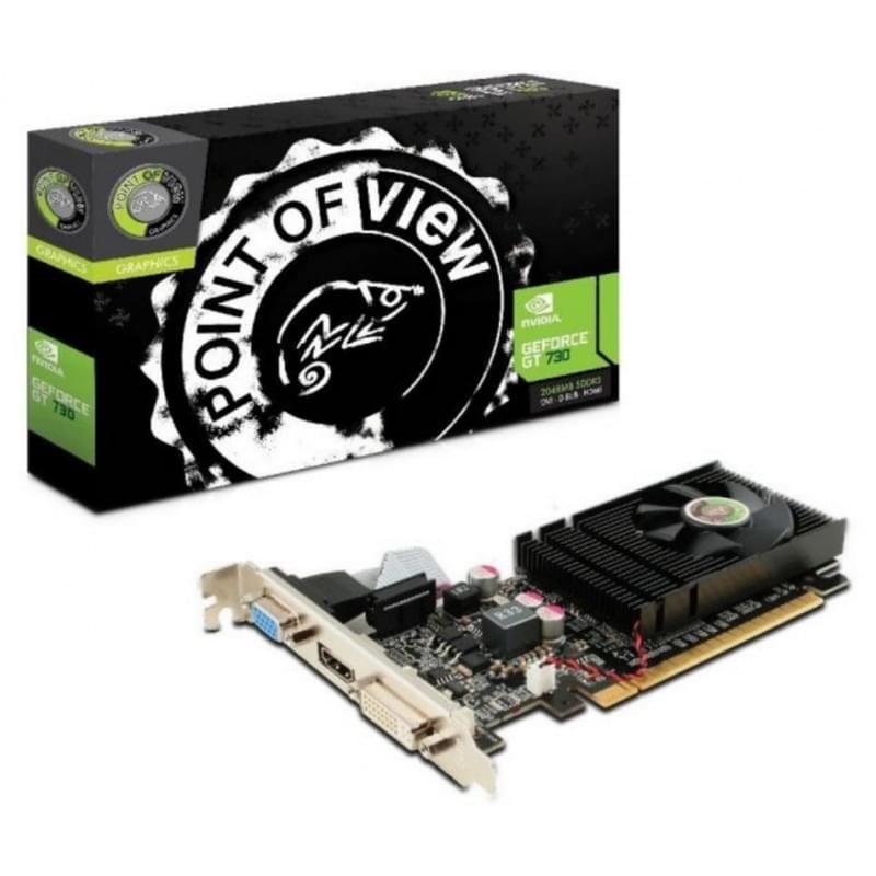 Видеокарта Point of View Nvidia GeForce GT 730 2Gb (VGA+DVI+HDMI)(F-VGA-730-C5-2048) - фото #0