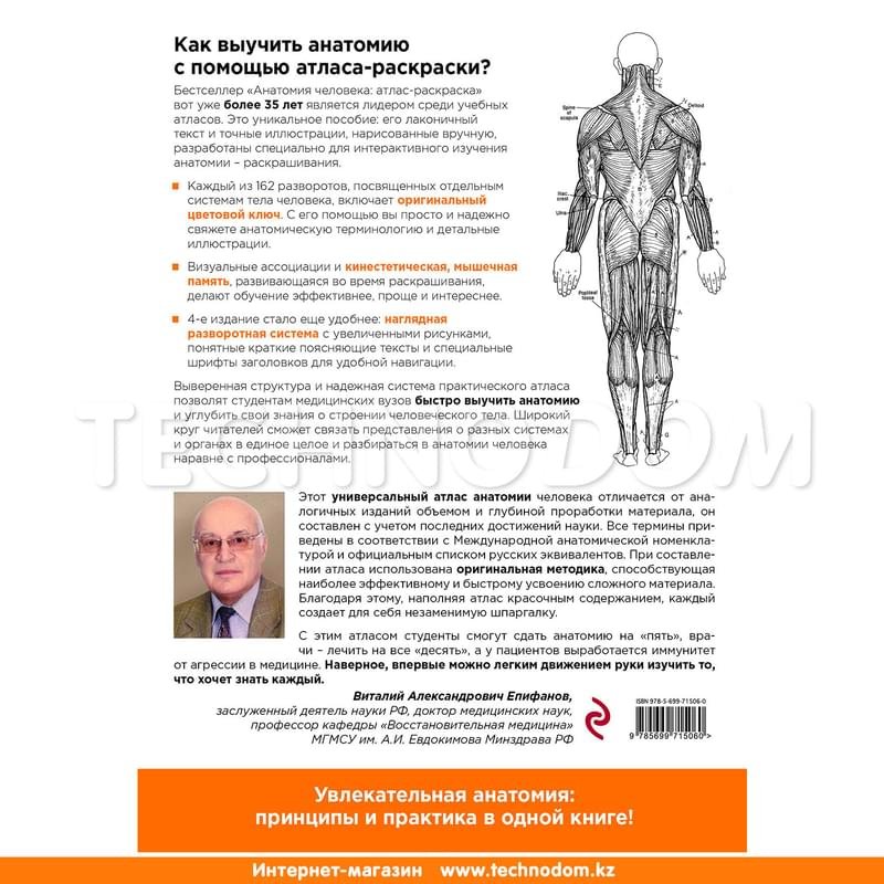 Анатомия человека: атлас-раскраска, Элсон Л., Кэпит У., Медицинский атлас - фото #1
