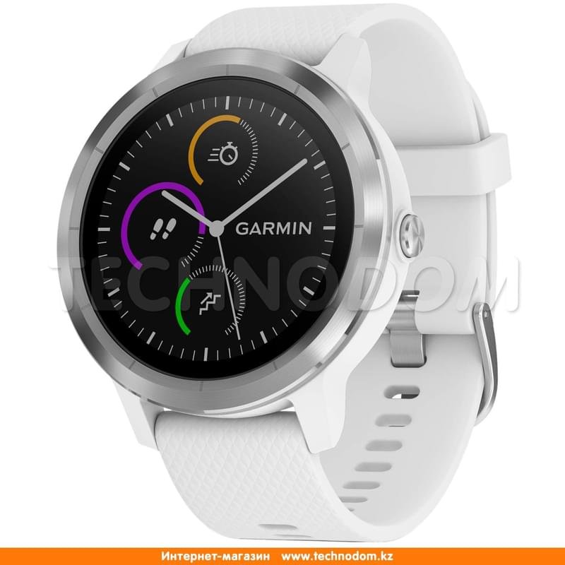 Смарт часы Garmin vivoactive 3 White/White Silicone/Stainless Steel - фото #4