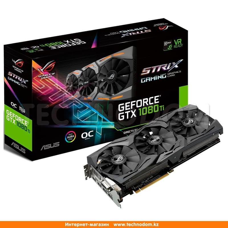 Видеокарта Asus GeForce GTX 1080 Ti ROG Strix Gaming 11Gb 352bit GDDR5X (ROG-STRIX-GTX1080TI-O11G-GA - фото #5