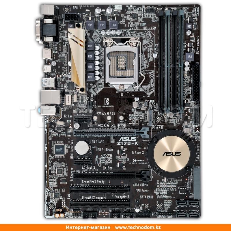 Материнская плата Asus Z170-K LGA1151 4DDR4 PCI-E 2x16 2x1 (HDMI+DVI-D+VGA) ATX - фото #0