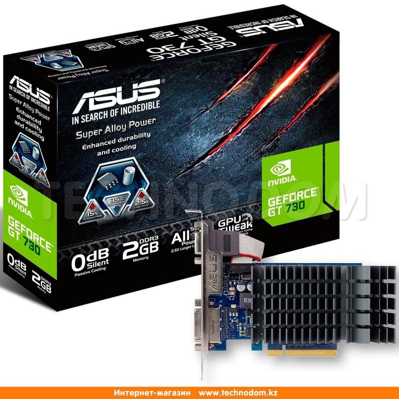 Видеокарта Asus GeForce GT 730 2Gb 64bit DDR3 (GT730-SL-2GD3-BRK) - фото #3