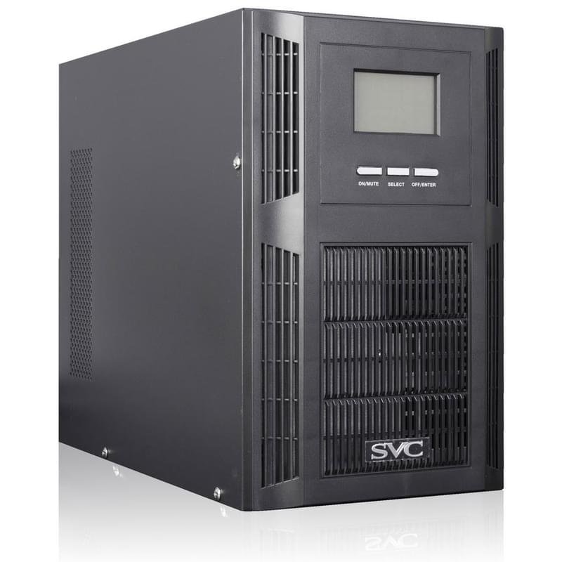 ИБП SVC, 2000VA/1600W, AVR:115-300В, 4Shuko, LCD, Чистая cинусоида, Black (PT-2K) - фото #0