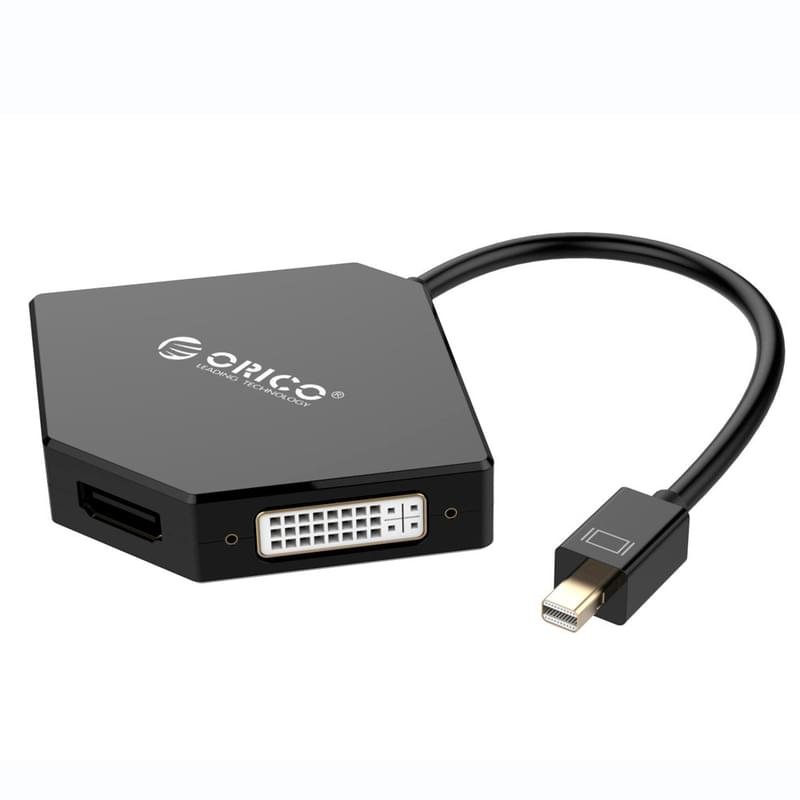 Адаптер Mini DisplayPort to HDMI+DVI+VGA, ORICO, Black (DMP-HDV3S-BK) - фото #0