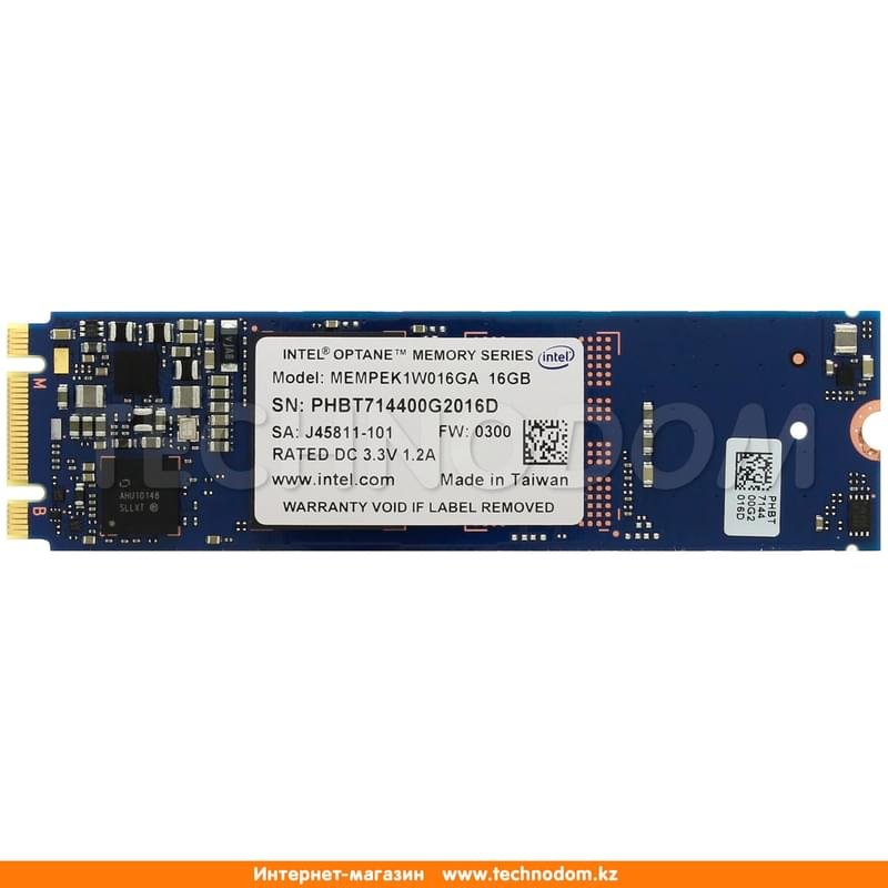Внутренний SSD M.2 2280 Intel Optane 16GB PCIe 3.0 x2 NVMe 3DXpoint Box (MEMPEK1W016GAXT) - фото #0
