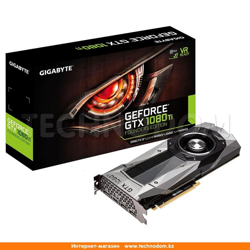 Видеокарта Gigabyte Nvidia GeForce GTX 1080 Ti 11Gb Founders Edition (HDMI+3*DP)(GV-N108TD5X-B) - фото #4
