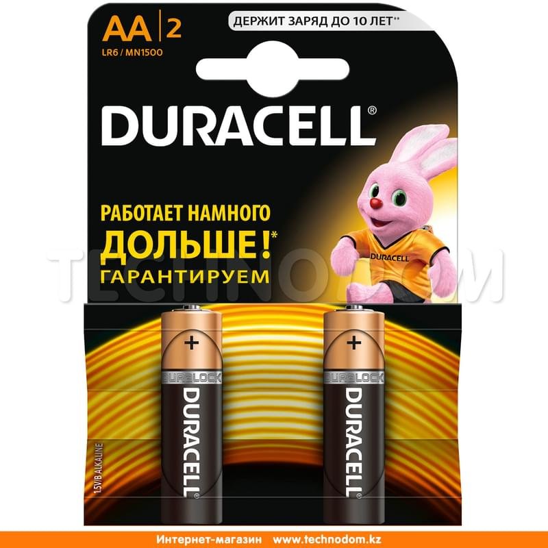 Батарейка AA 2шт Duracell Basic (LR6/MN1500/2АА) - фото #0