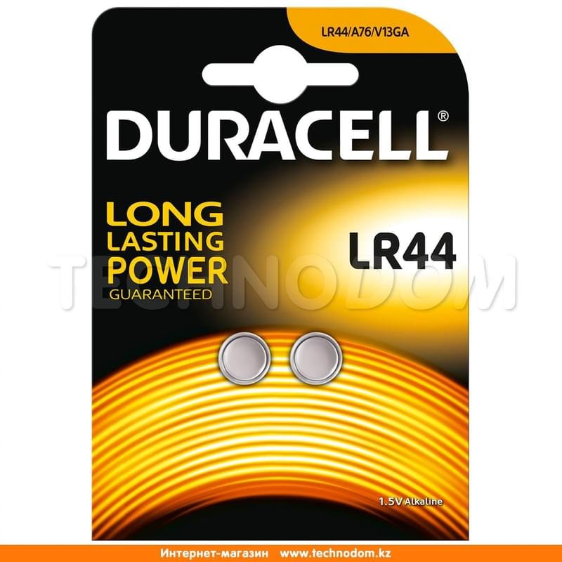 Батарейка LR44 2шт Duracell (LR44/A76/V13GA) - фото #0