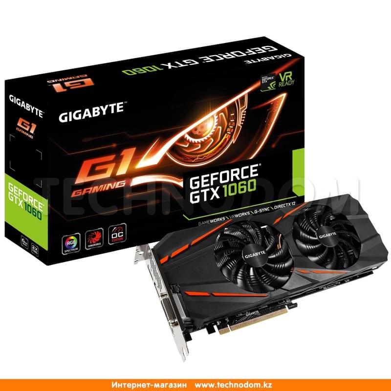 Видеокарта Gigabyte Nvidia GeForce GTX 1060 6Gb GAMING 6G (DVI+HDMI+3*DP)(GV-N1060G1 GAMING-6GD) - фото #5
