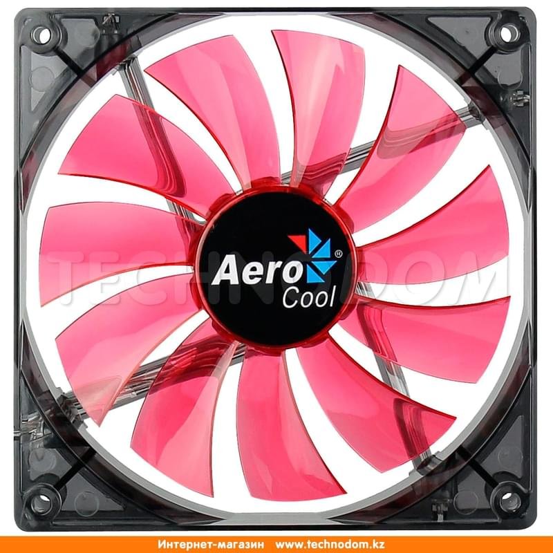 Кулер для кейса AeroCool Lightning Red Led (14cм) - фото #0