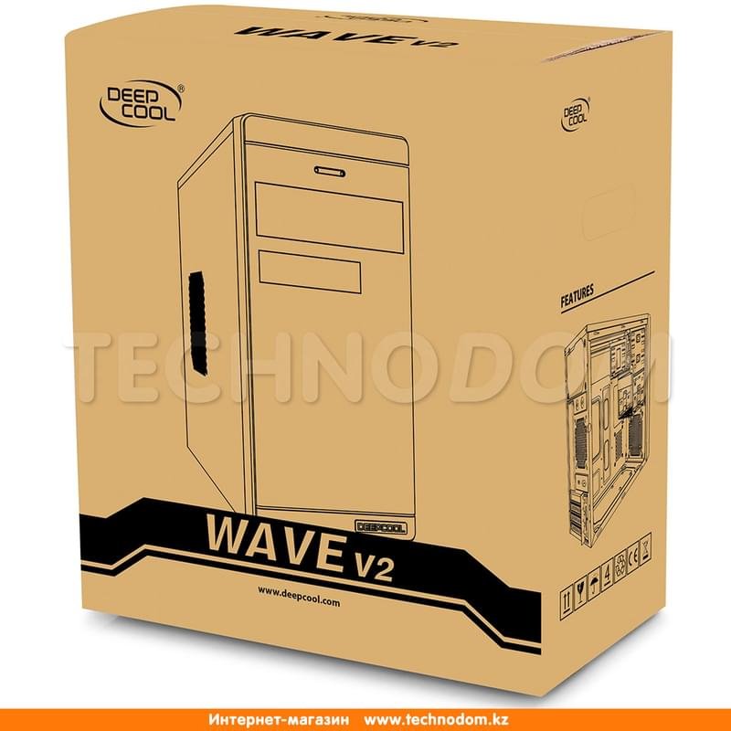 ПК корпус Deepcool WAVE 2 Mini ITX, Micro ATX USB 3.0/2.0, HD-Audio+Mic (DP-MATX-DPWAVE2) - фото #8
