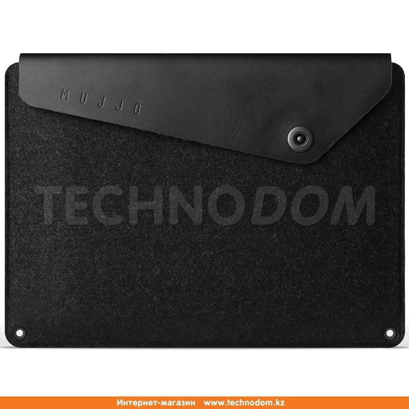 Чехол для MacBook 12" MUJJO Sleeve, Black, кожа/войлок (MUJJO-SL-078-BK) - фото #0
