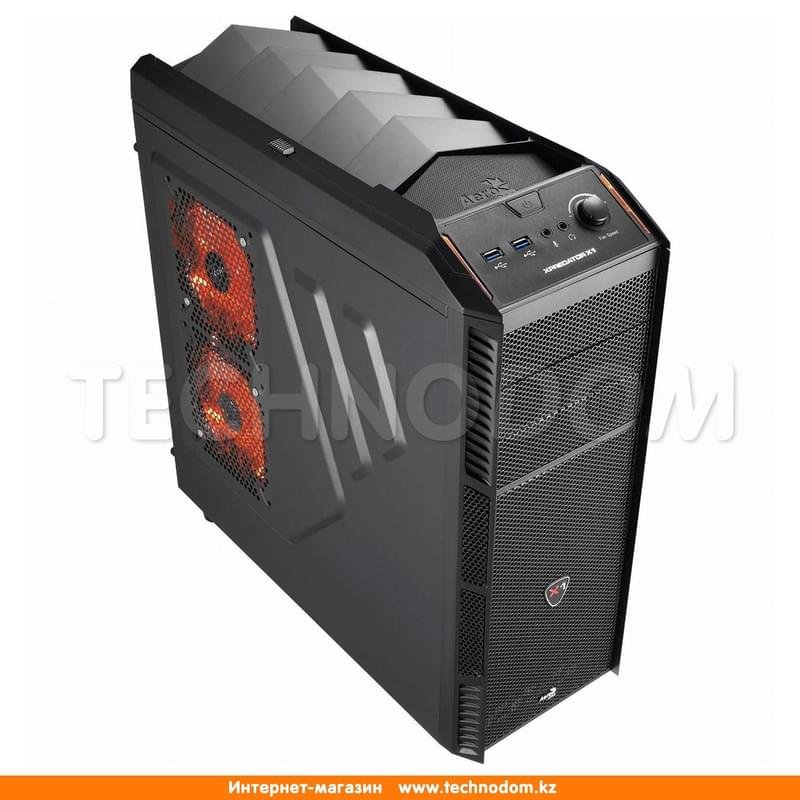 ПК корпус Aerocool ATX, Micro ATX, USB 2*3.0, HD-Audio+Mic (Xpredator X1 Black Edition) - фото #0