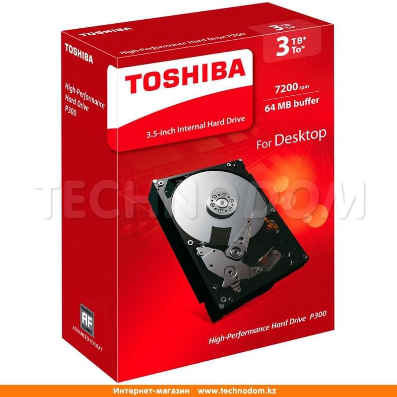 Внутренний HDD 3.5" 3TB Toshiba P300 SATA-III (HDWD130EZSTA) - фото #1