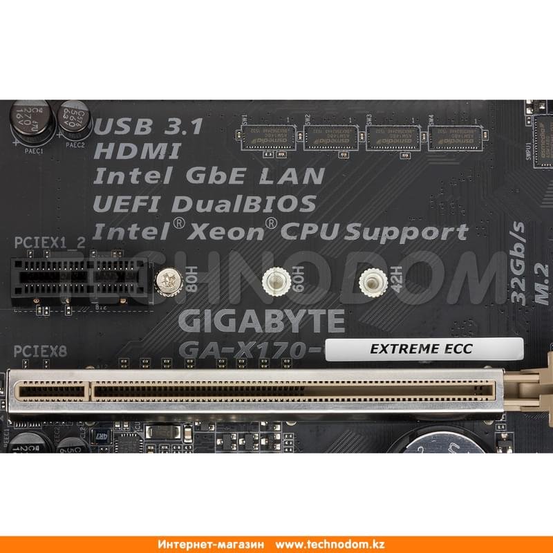Материнская плата Gigabyte GA-X170-Extreme ECC r.1 LGA1151 C236 4DDR4 PCI-E 3x16 3x1 (HDMI+DP) ATX - фото #9