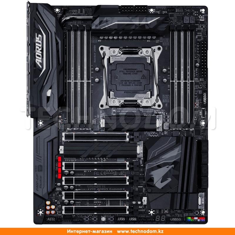Материнская плата Gigabyte X299 AORUS Gaming 9 LGA2066 8DDR4 PCI-E 5x16 ATX - фото #0