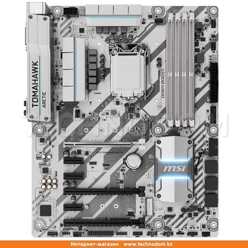Материнская плата MSI Z270 Tomahawk Arctic LGA1151 4DDR4 PCI-E 3x16 3x1 (HDMI+DVI-D) ATX - фото #0