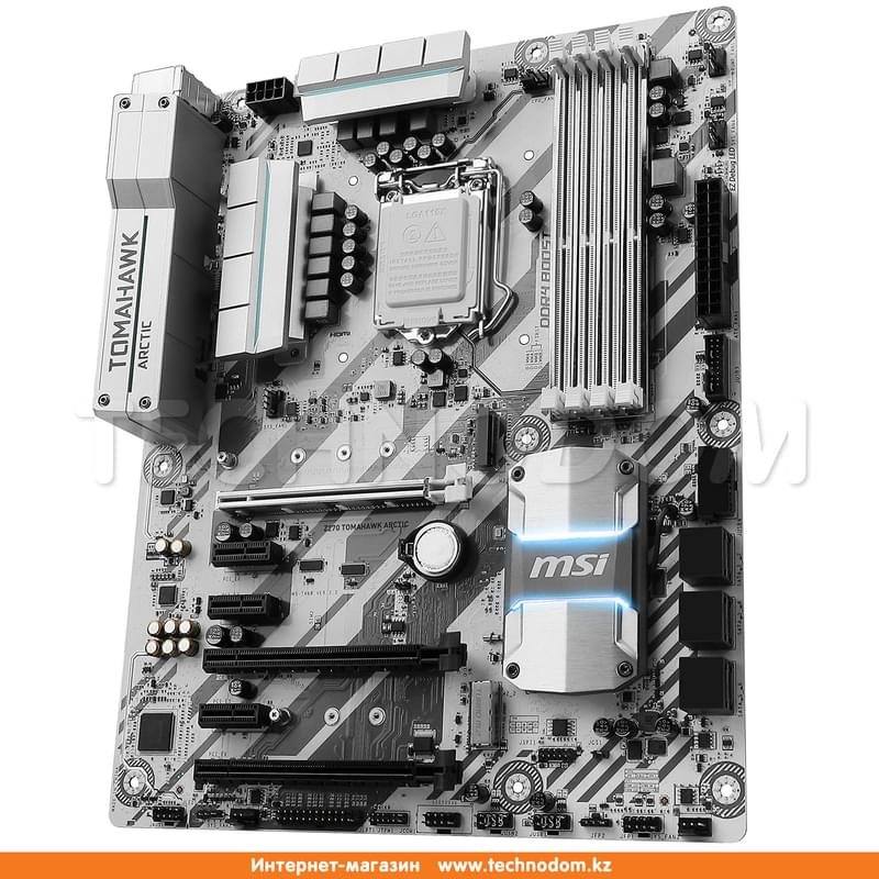 Материнская плата MSI Z270 Tomahawk Arctic LGA1151 4DDR4 PCI-E 3x16 3x1 (HDMI+DVI-D) ATX - фото #1