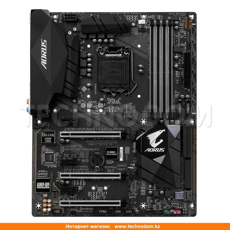 Материнская плата Gigabyte GA-Z270X-Gaming K5 LGA1151 4DDR4 PCI-E 3x16 3x1 (HDMI+DP) ATX - фото #2