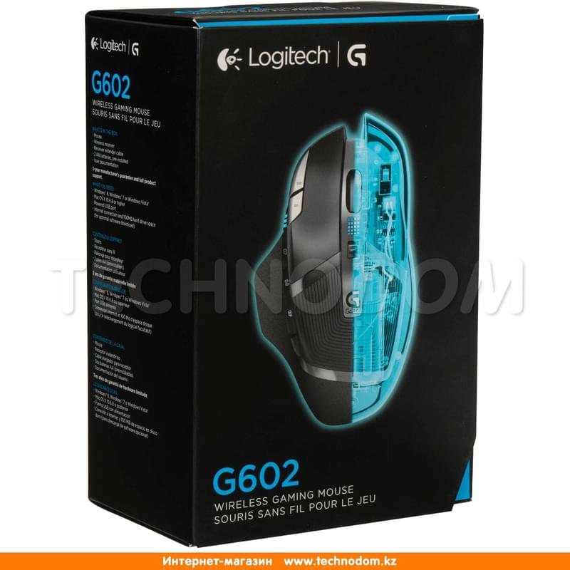 Мышка игровая беспроводная USB Logitech G602, 910-003822 - фото #4