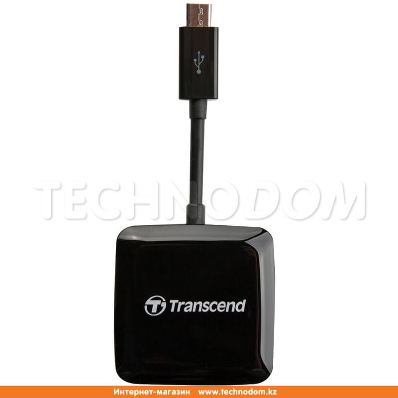 Картридер Transcend OTG USB 2.0 Black (TS-RDP9K) - фото #0