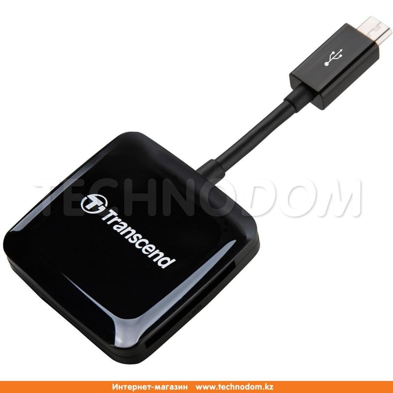 Картридер Transcend OTG USB 2.0 Black (TS-RDP9K) - фото #2