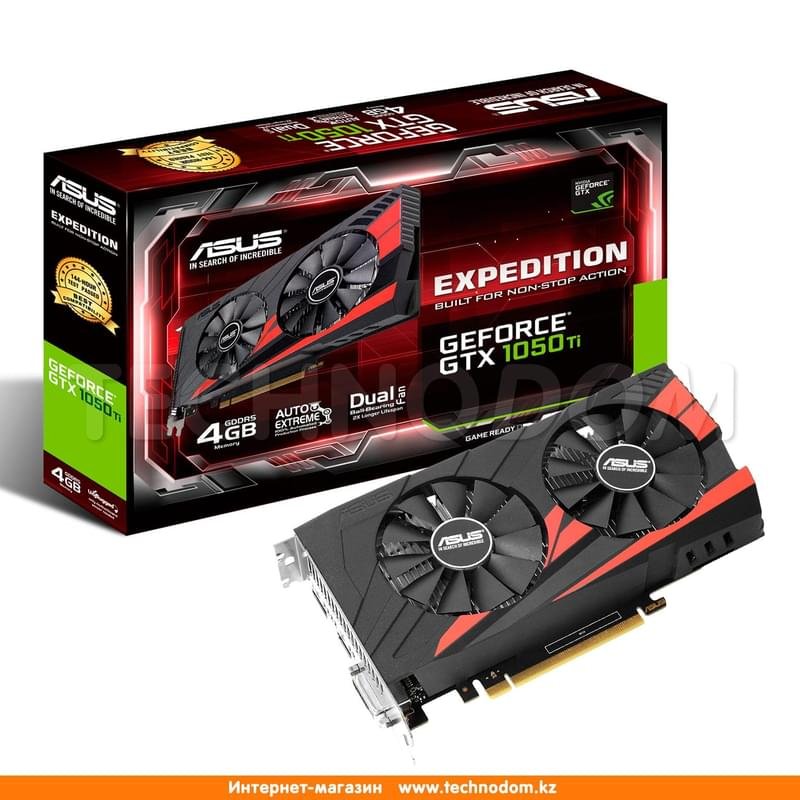 Видеокарта ASUS GeForce GTX 1050Ti Expedition 4Gb 128bit/G5 (HDMI+DP+DVI-D) (EX-GTX1050Ti-4G) - фото #2