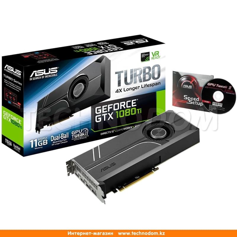 Видеокарта Asus GeForce GTX 1080Ti 11Gb 352bit/G5X (2HDMI+2DP) (TURBO-GTX1080TI-11G) - фото #5