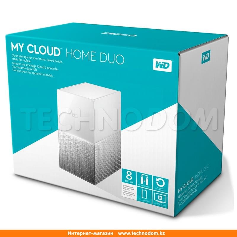 Сетевой RAID-накопитель WD My Cloud Home Duo 8TB 2xHDD 8ТБ 3.5" USB 3.0 Ethernet WDBMUT0080JWT-EESN - фото #4