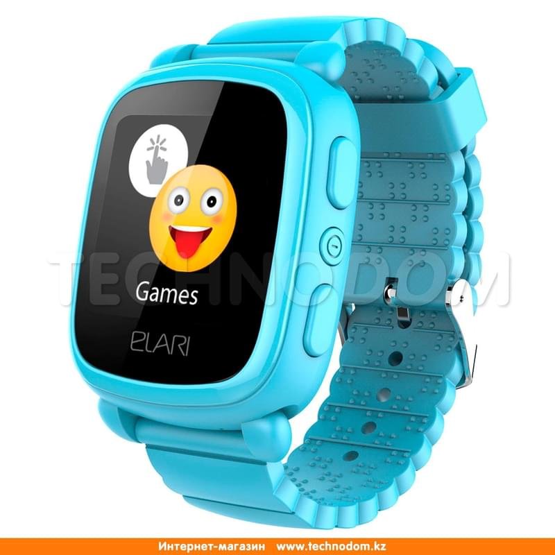 Детские смарт-часы с GPS трекером Elari KidPhone 2 Blue - фото #0