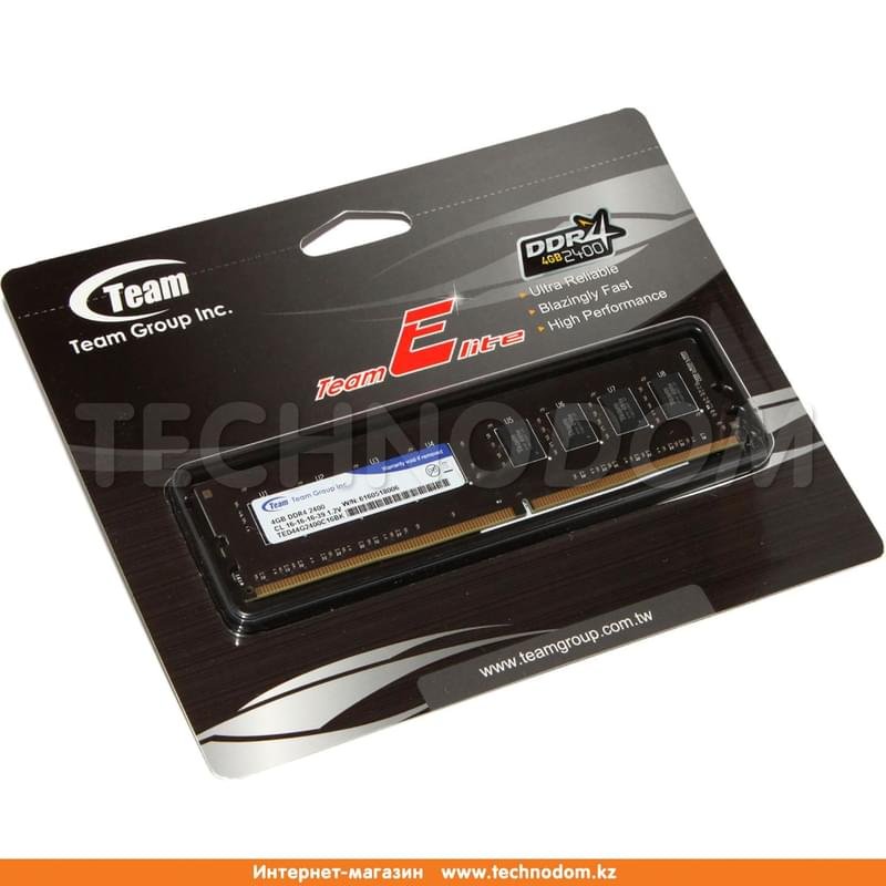 Оперативная память DDR4 DIMM 4GB/2400 PC4-19200 Team Group Elite (TED44G2400C1601) - фото #2