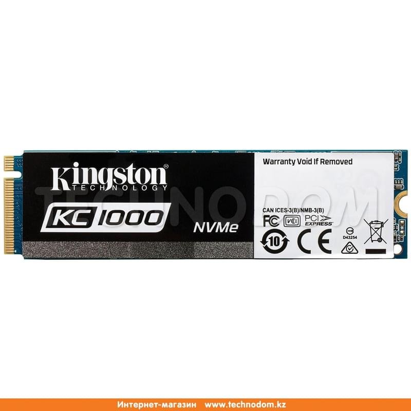 Внутренний SSD M.2 2280 480GB Kingston KC1000 PCIe 3.0 x4 NVMe MLC (SKC1000/480G) - фото #0