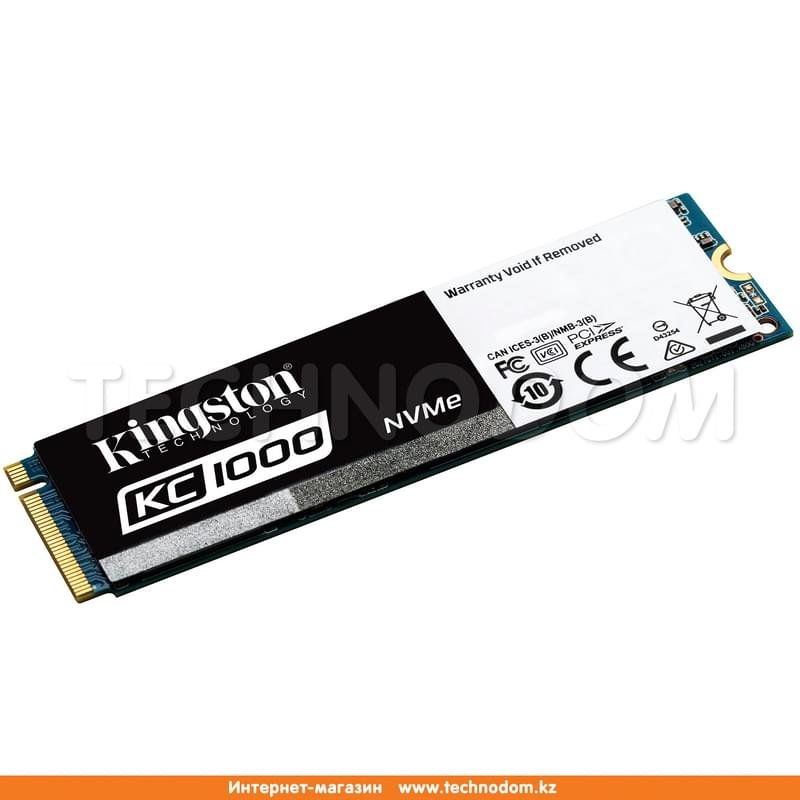 Внутренний SSD M.2 2280 480GB Kingston KC1000 PCIe 3.0 x4 NVMe MLC (SKC1000/480G) - фото #1