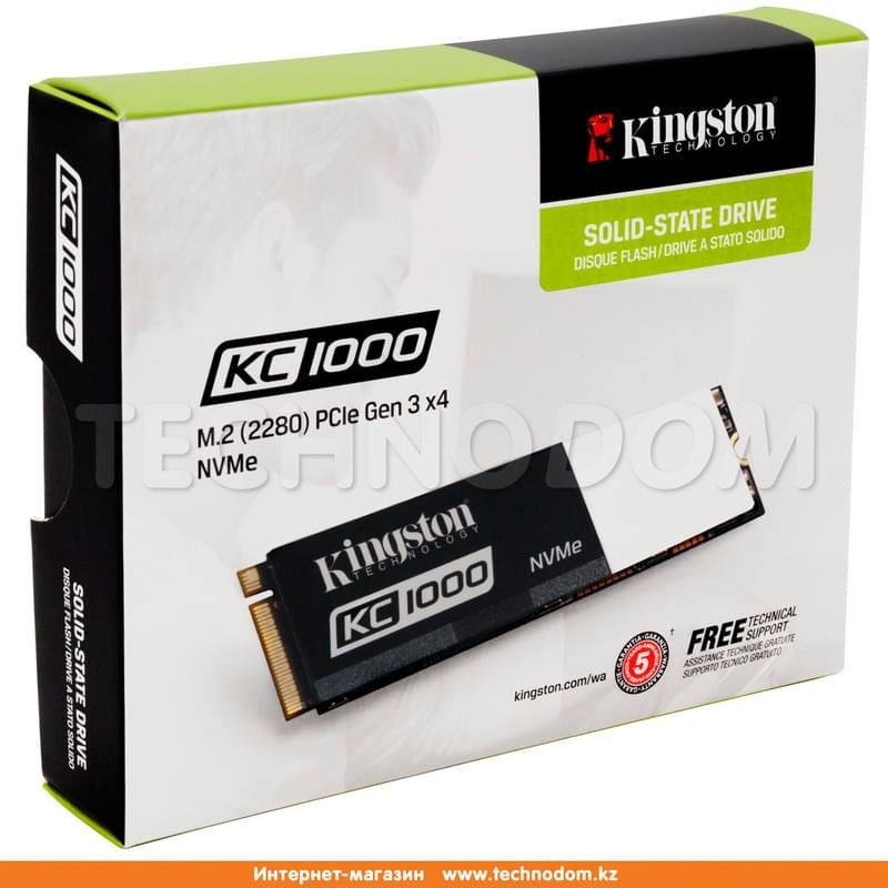 Внутренний SSD M.2 2280 480GB Kingston KC1000 PCIe 3.0 x4 NVMe MLC (SKC1000/480G) - фото #3
