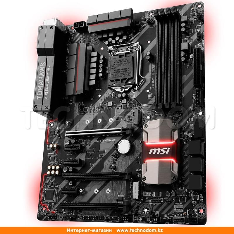 Материнская плата MSI Z370 TOMAHAWK Z370 LGA1151 4DDR4 PCI-E 3x16 3x1 (HDMI+DVI-D) ATX - фото #2