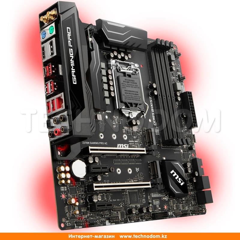 Материнская плата MSI Z370M GAMING PRO AC LGA1151 4DDR4 PCI-E 2x16 2x1 (HDMI+DP) BT mATX - фото #1