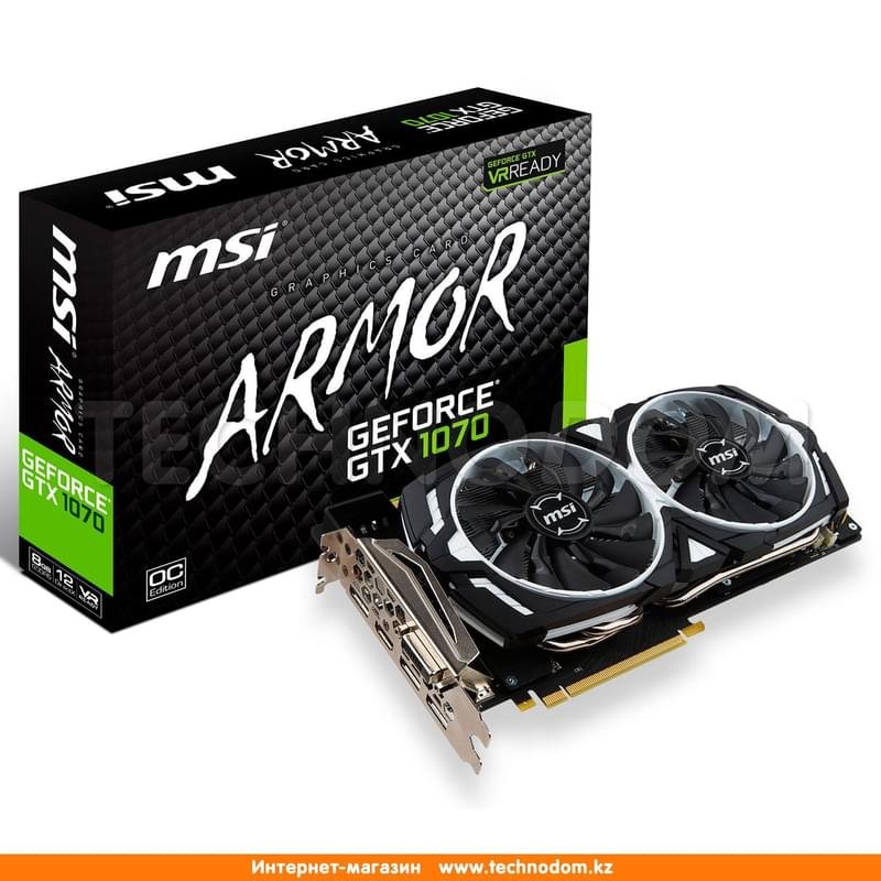 Видеокарта MSI GeForce GTX 1070 ARMOR 8G OC 8Gb 256bit/G5 (HDMI+3DP+DVI-D) - фото #8